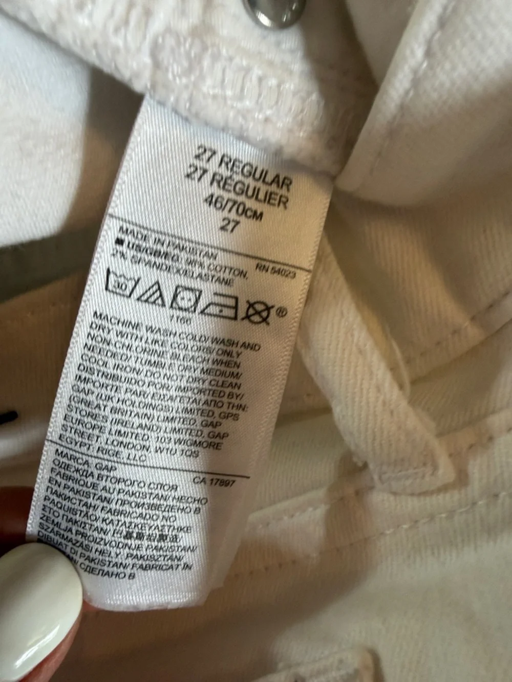 GAP White Girfiend Straight-Leg Jeans, size 27 - Picture 5 of 7
